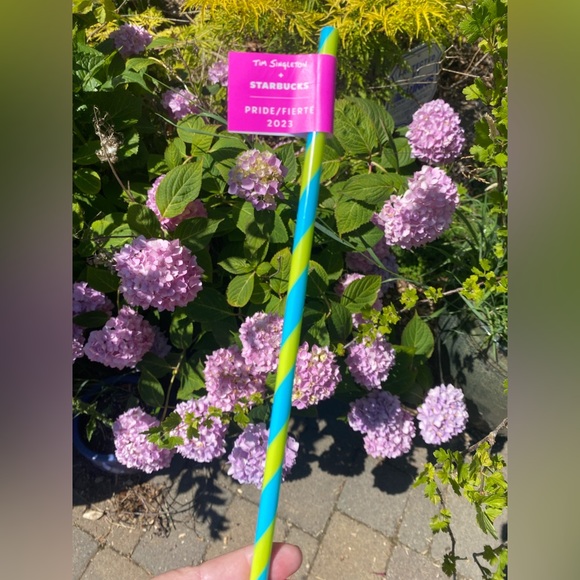 Starbucks + Tim Singleton NWT PRIDE Holographic Silver Emoji 24oz Tumbler - Picture 8 of 8